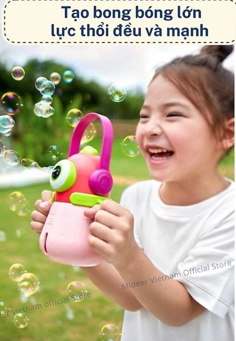  Đồ Chơi Thổi Bong Bóng Xà Phòng Mideer Monster Bubbles - Màu Xanh 