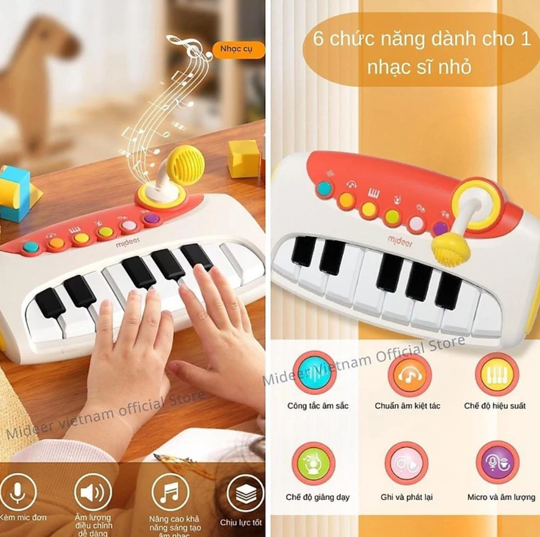  Đồ Chơi Đàn Piano Điện Tử Mideer Electronic Keyboard Toy 