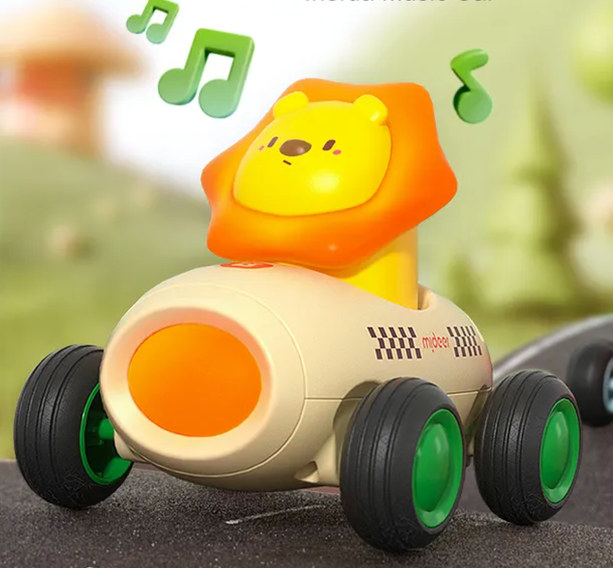  Đồ Chơi Xe Chạy Trớn Có Nhạc Mideer Inertia Music Car: Lion Leon 