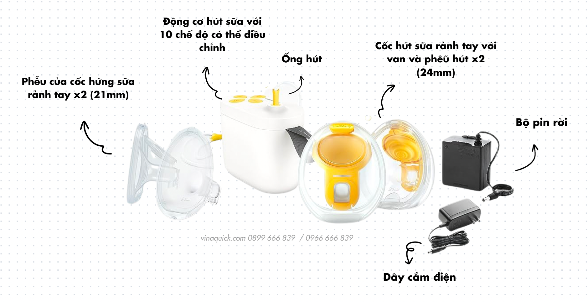  Máy hút sữa rảnh tay Medela Pump In Style Hands-free Breast Pump 