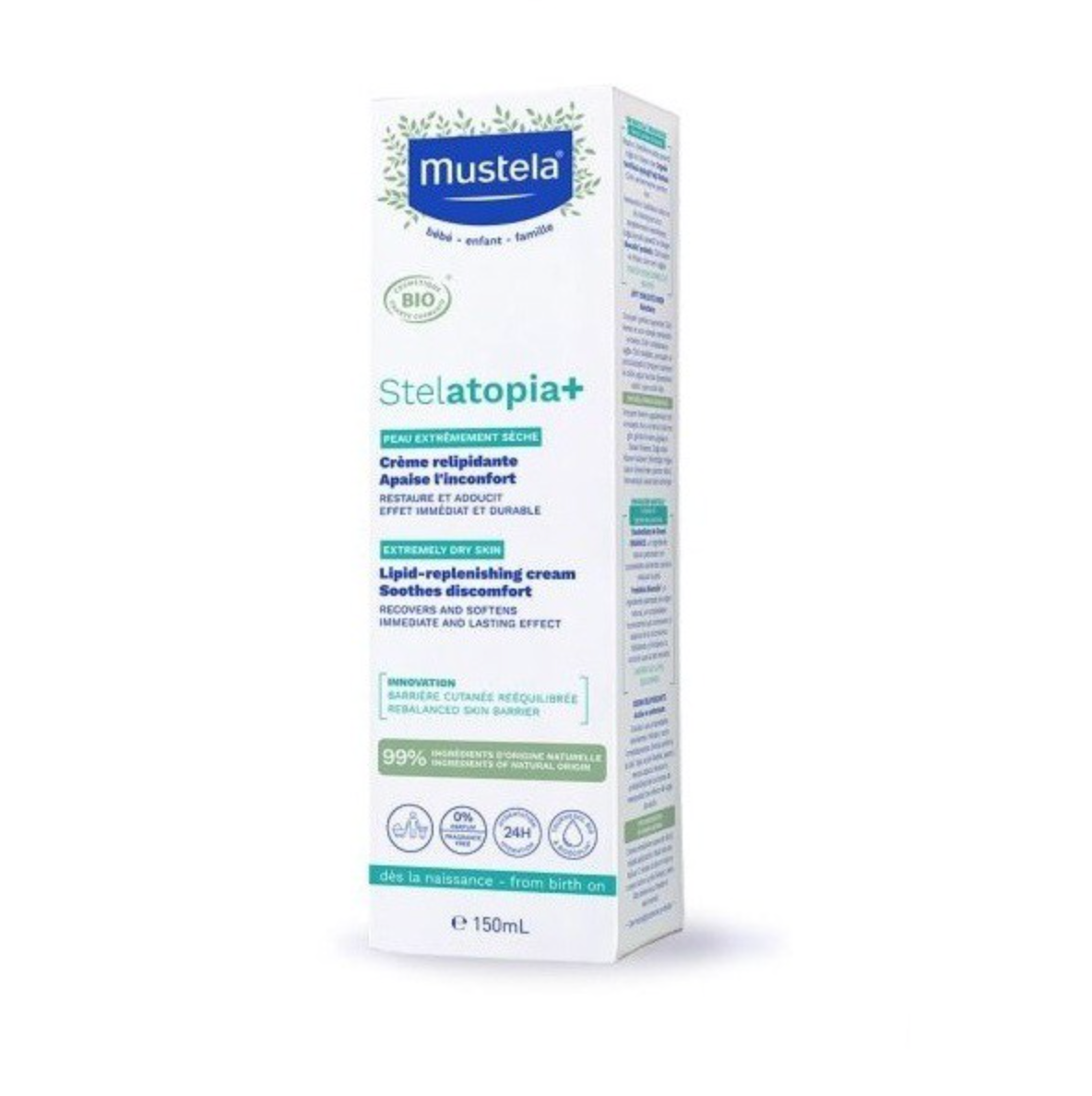  Kem Dưỡng Da Chàm Thể Tạng (Viêm Da Cơ Địa) Cho Trẻ Sơ Sinh, Trẻ Em Và Mẹ Bầu Mustela Stelatopia+ Lipid-Replenishing Cream 150ml (Mới) 