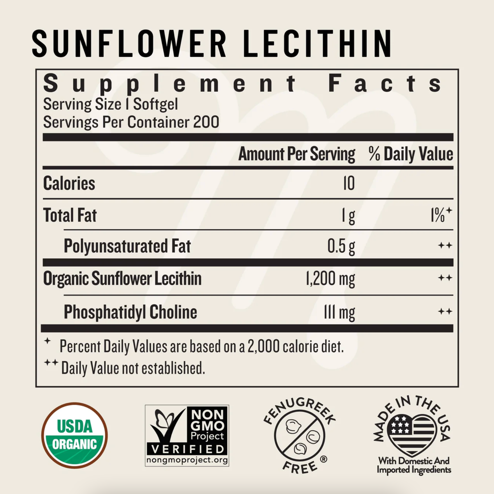  VIÊN UỐNG THÔNG TẮC TIA SỮA HỮU CƠ LEGENDAIRY MILK ORGANIC SUNFLOWER LECITHIN 1200MG, 200 VIÊN 