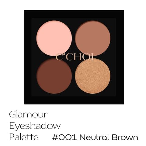 Phấn Mắt Trang Điểm - C’Choi - Glamour Eyeshadow Palette - #001 – Tông Nâu Đồng - Neutral Brown