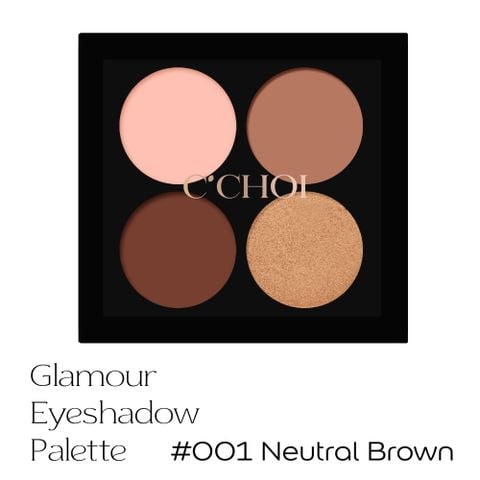  Phấn Mắt Trang Điểm - C’Choi - Glamour Eyeshadow Palette - #001 – Tông Nâu Đồng - Neutral Brown 