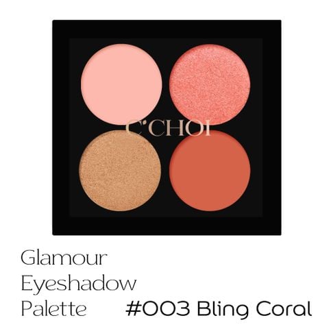 Phấn Mắt Trang Điểm - C’Choi - Glamour Eyeshadow Palette - #003 – Tông Cam Đào - Bling Coral