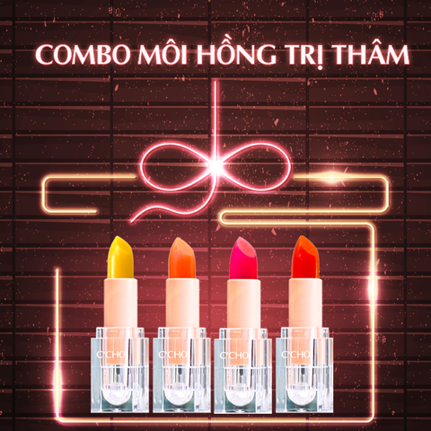  COMBO Môi Hồng - Trị Thâm 