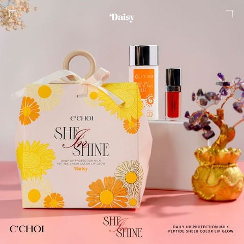 BỘ CHỐNG NẮNG VÀ DƯỠNG MÔI SHE IN SHINE - DAISY