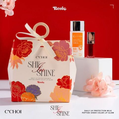  BỘ CHỐNG NẮNG VÀ DƯỠNG MÔI SHE IN SHINE - ROSIE 
