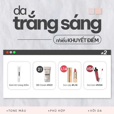 Bộ Trang điểm cho da sáng có khuyết điểm