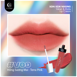 Son Kem Nhung Hồng Sương Mai - V09 Terra Pink - C'Choi Velvet & Matte Lip Cream