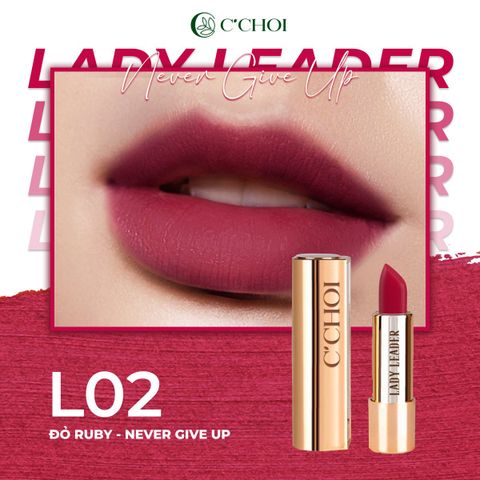Son Lady Leader Đỏ Ruby - L02 - NEVER GIVE UP
