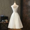 Satin White Dress