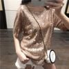 Sequin t-shirt đường viền