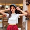 Áo polo croptop trơn