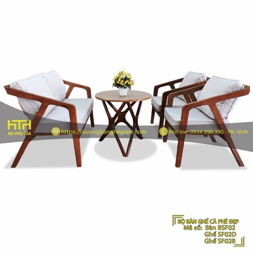 Bộ Bàn Ghế Sofa Cafe SF02 2024: Bạn muốn tạo nên một không gian ấm cúng và sang trọng tại quán cà phê hay nhà riêng của bạn? Bộ bàn ghế cafe SF02 2024 sẽ đáp ứng mọi mong muốn của bạn. Với chất liệu cao cấp, thiết kế tinh tế và hiện đại cùng với phong cách sang trọng, bộ bàn ghế SF02 2024 sẽ làm cho không gian của bạn trở nên hoàn hảo hơn bao giờ hết.