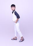  Áo gile bé trai một hàng nút màu trắng  Jadiny - TAG015 