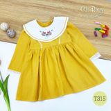  Đầm bé gái màu vàng xinh xắn oli river T315-1 - ODZ099 
