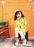 Áo dài thiết kế cho bé gái, Áo dài lụa vàng