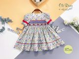  Smock hoa nhiều màu phối tay viền đỏ oli river HT165 - ODZ525 