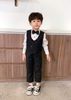 Bộ vest gile bé trai, Áo gile hai hàng nút đen