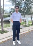  Áo sơ mi học sinh bé trai có nắp trắng kem cotton hoặc vải mềm mại, thoáng mát- TDP028 