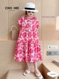  Váy hoa hồng to tay bồng oli river CH2301 - ODZ488 