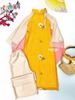  Bộ áo dài bé gái Th36 vàng hoa cúc kèm mấn vàng GPK032 - GAD031 
