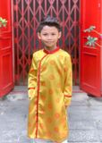  Áo dài bé trai đồng tiền vàng may mắn - TAD012 