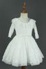 Đầm bé gái 5 tuổi, Đầm công chúa ren đính hạt màu trắng - MS47
