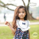  Váy hoa nhí xanh bản ngực trắng - Oli River - S928 - ODZ022 