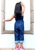 Jumpsuit denim bé gái xanh đậm, Thời trang trẻ con