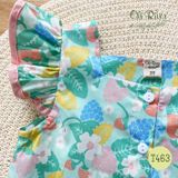  Đồ bộ bé gái hoa xanh oli rive T463-1 - ODB069 