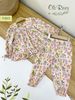 Đồ bộ pijama bé gái, Bộ đồ bé gái tay dài hồng thỏ oli river T383
