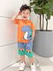 Đồ bộ thun khủng long cho bé trai màu cam BTR131