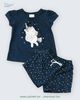 Quần áo trẻ em 1 tuổi, Đồ bộ thun bé gái in unicorn navy Vingo - 20G5