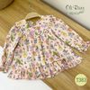Đồ bộ pijama bé gái, Bộ đồ bé gái tay dài hồng thỏ oli river T383