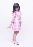  Đầm bé gái tay cánh tiên hoa hồng - DG216 