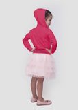  Áo khoác thun có nón hồng bé gái - AKG014 