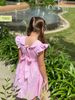 Đầm fiona dress hồng oli river T201 - váy suông trẻ em