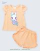 Đồ trẻ em giá sỉ, Đồ bộ thun bé gái in thỏ cam sữa Vingo - 20G4