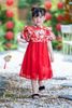  Váy đầm bé gái J6888 hoa đỏ may mắn - GDZ025 