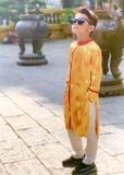  Áo dài bé trai đồng tiền vàng may mắn - TAD012 