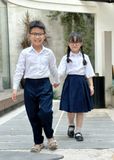  Quần dài học sinh kaki cao cấp lưng thun khóa kéo- TDP035 