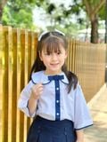  Áo sơ mi đồng phục học sinh nữ tay nơ - DPG001 