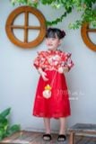 Váy đầm bé gái J6888 hoa đỏ may mắn - GDZ025 