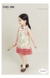  Váy đầm thô phối lưới đỏ oli river CH24053 