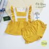 Đồ bộ bé gái mặc ở nhà, Đồ bộ xinh xắn vàng Oli River T248