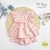 Bộ bé gái hoa cam nền hồng H334-3