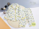  Đồ bộ bé gái pijama dài tay oli river T215-2 - ODB044 