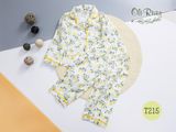  Đồ bộ bé gái pijama dài tay oli river T215-2 - ODB044 